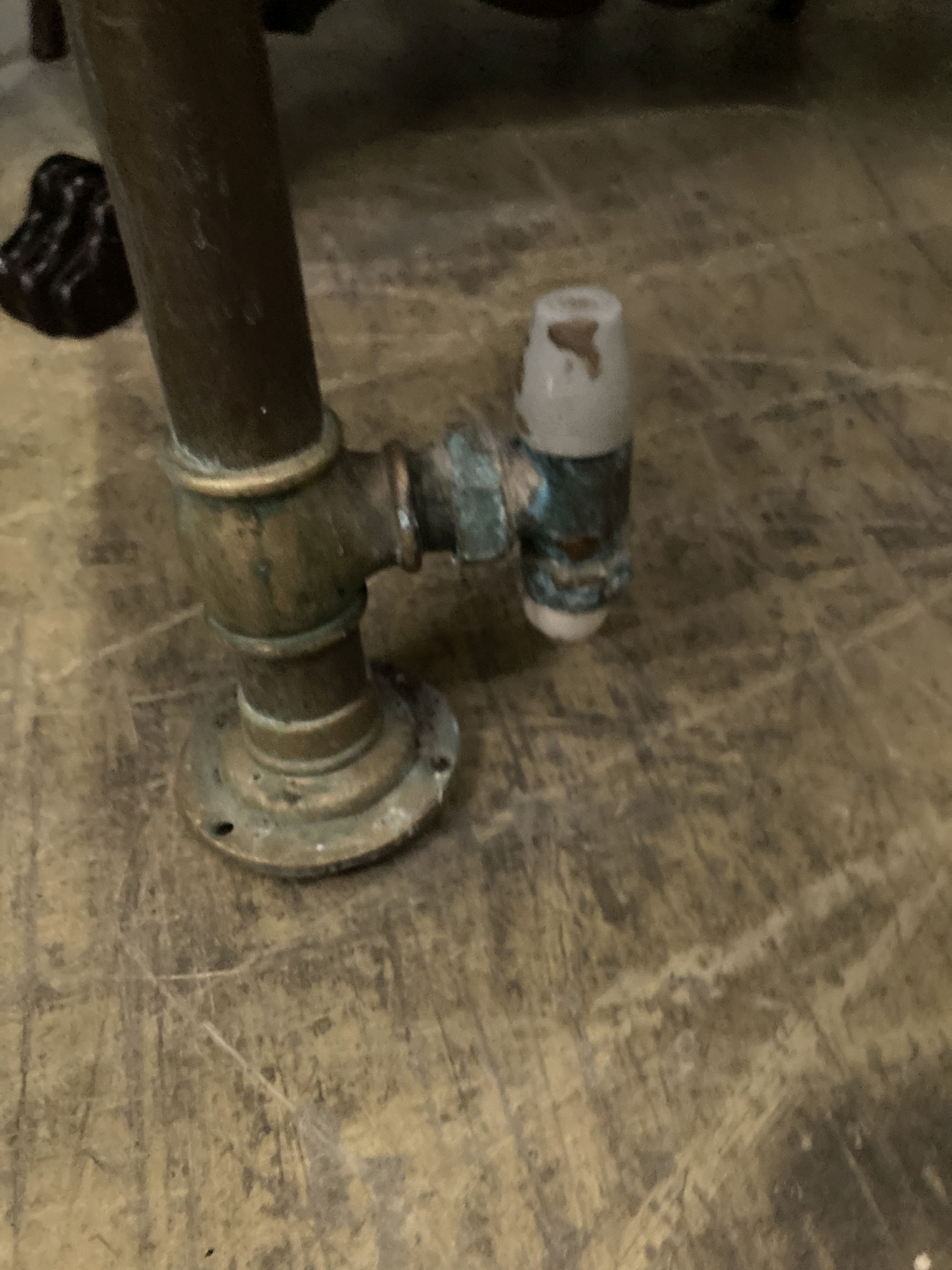 A Victorian brass towel radiator, width 96cm height 96cm